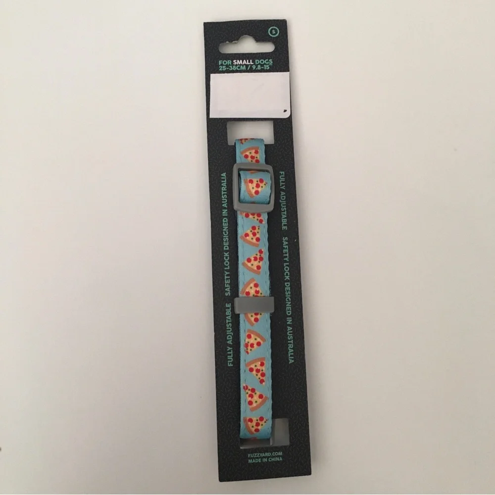 Dog Collar (S) Pepperoni Pizza Print for Small Dogs Adjustable NEW FuzzYard